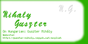 mihaly guszter business card